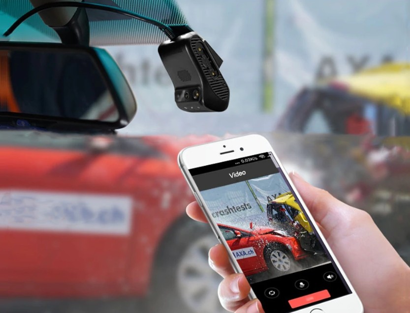 Kamera im Auto mit GPS-Hotspot-App