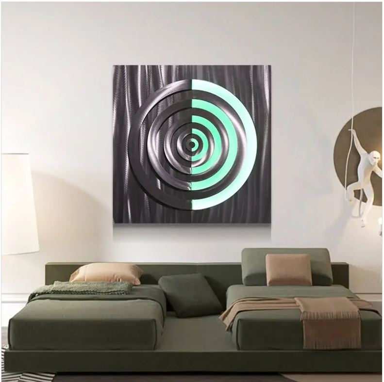 Wandbilder für die Hausdekoration - LED abstrakte Metallkunst