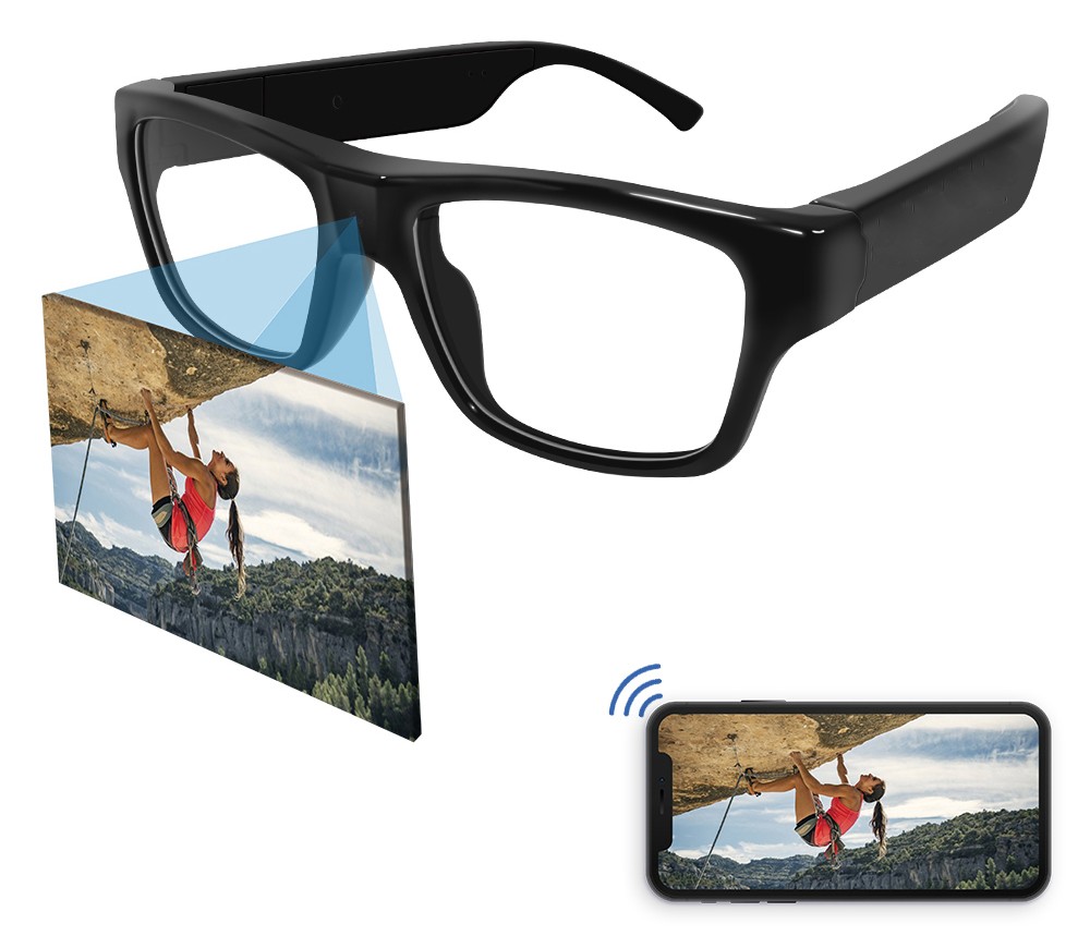 Brille mit HD-WLAN-Kamera für Mobiltelefon über Hotspot