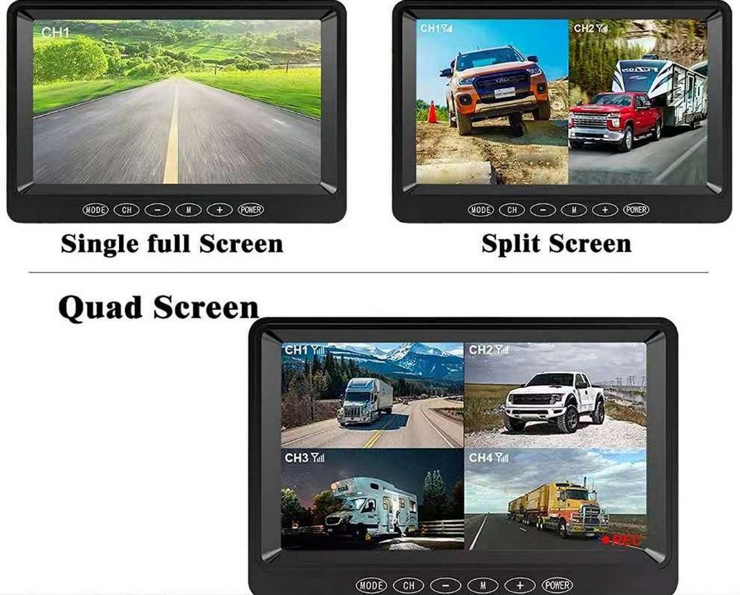 Touchscreen-Monitor zum Rückwärtsfahren und Aufzeichnen