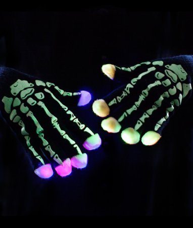 LED leuchtende Skeletthandschuhe
