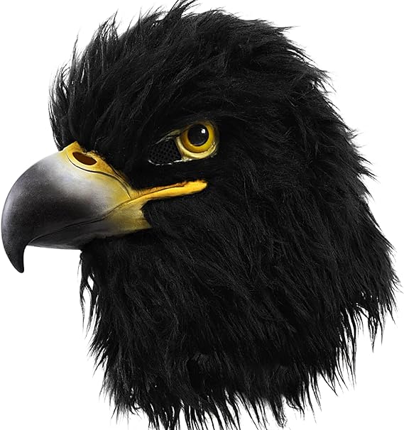 schwarzer Adler Silikonmaske Gesicht Kopf
