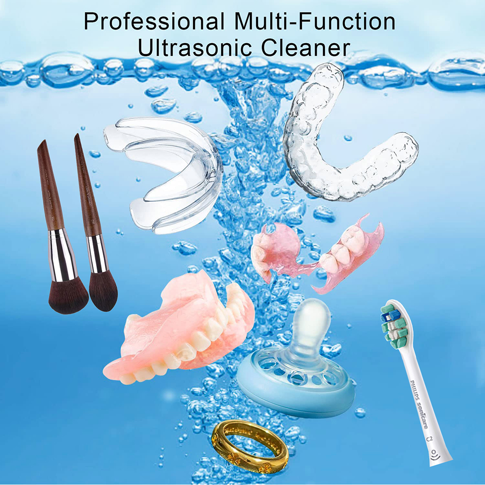 Ultraschall-Reinigungsgerät für Zahnbürsten, Zahnersatz