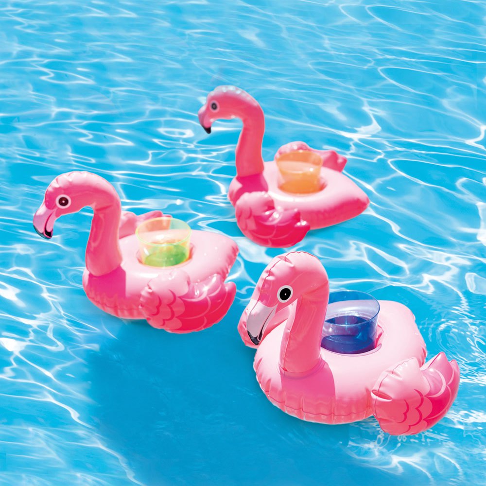 Flamingo aufblasbarer Becherhalter schwimmend