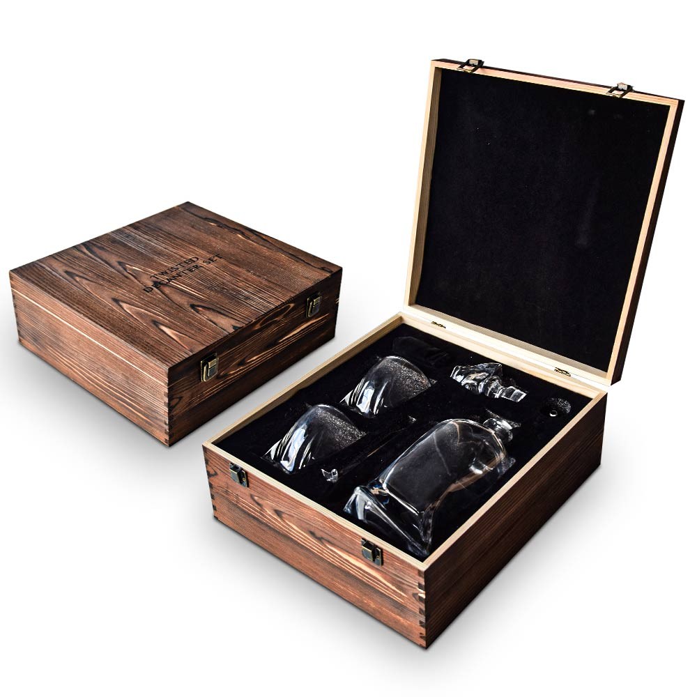 Glas-Set für Whisky-Kristall in einer Geschenkbox