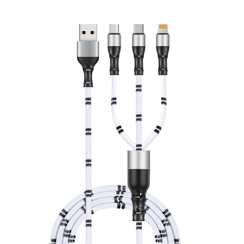 3V1 USB-Kabel mit Bambus-Design