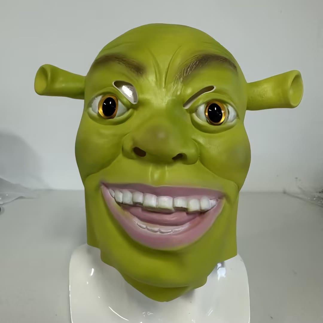 Shrek-Maske für den Karneval