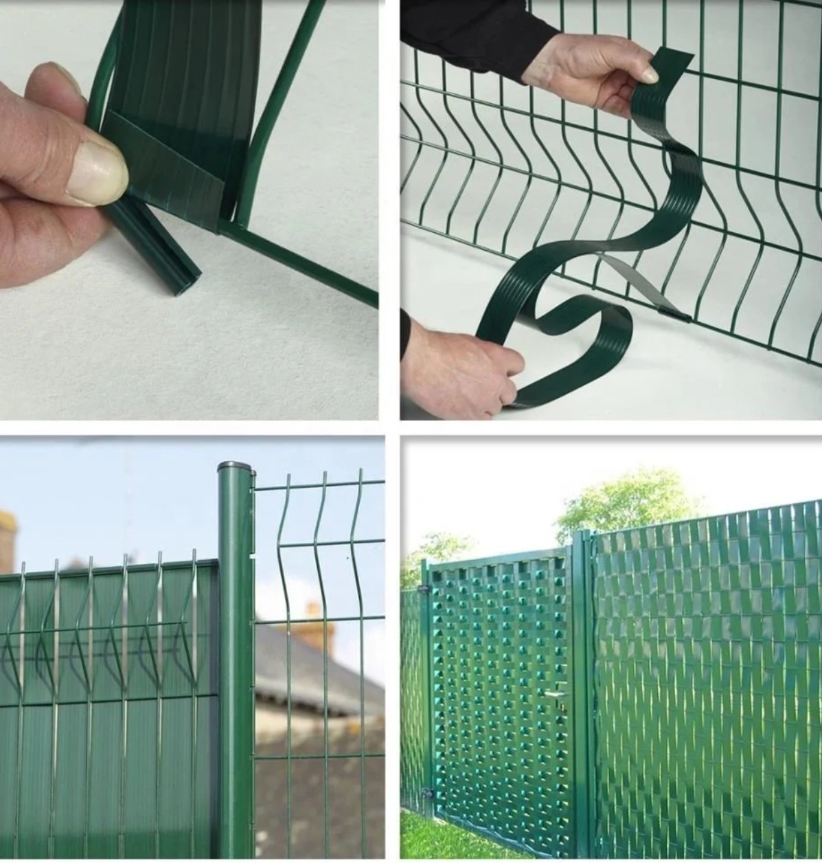 Füllt den Zaun mit Kunststoff PVC grau anthrazit RAL 7016