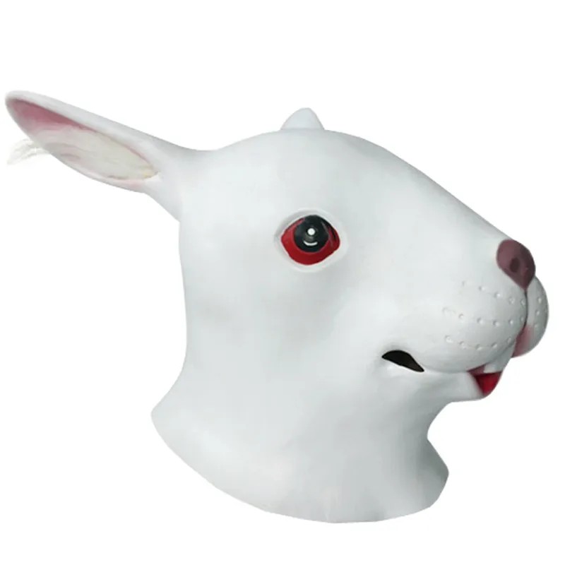 Gesichts- und Kopfmaske aus Silikon mit Kaninchenmotiv