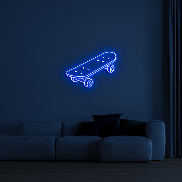 3D leuchtende LED-Leuchtreklame an der Wand - Skateboard