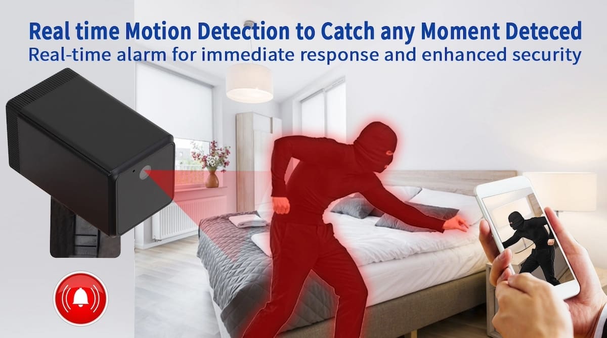Spionage-Überwachungskamera mit Bewegungserkennung für Haus und Wohnung