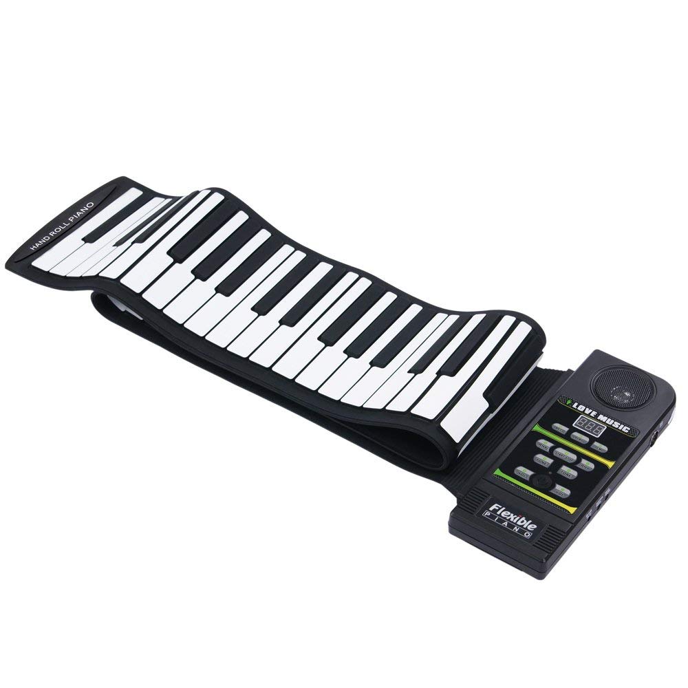 B-WARE 88-Tasten Rollpiano Kinder Keyboard Rollup E-Piano MIDI Netzteil Akku
