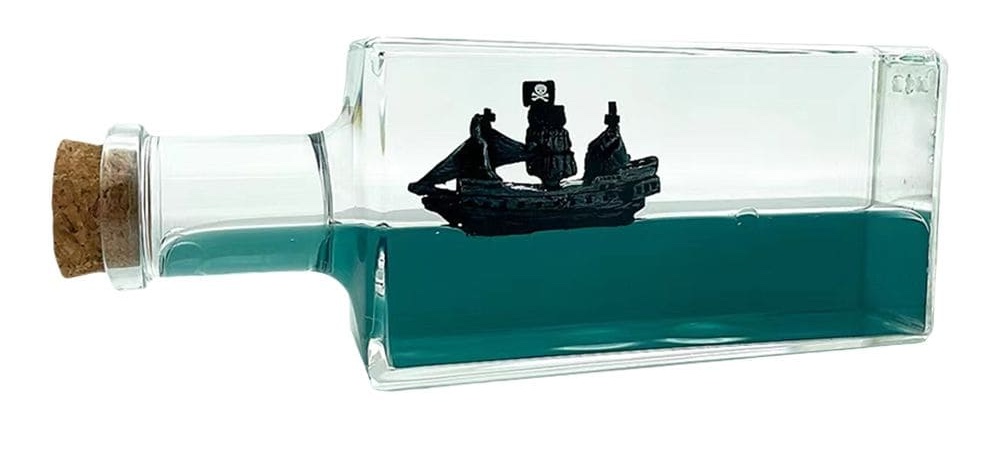 schwarze Perle in einer Flasche - Piratenschiff