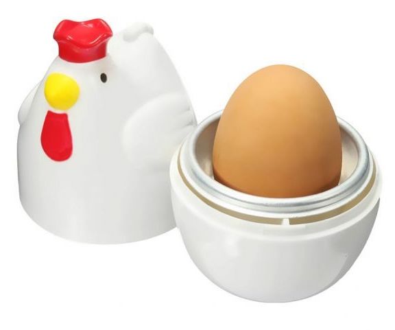 Eierkocher in Form eines Huhns für die Mikrowelle