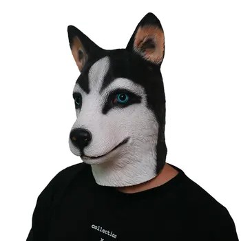 Husky Hund - Karnevalsmasken Gesicht Kopf