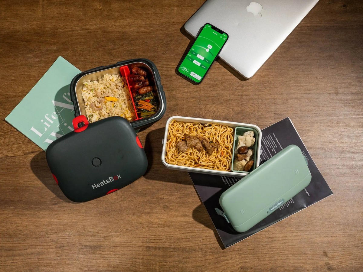 Beheizte Lunchbox – elektrisch beheizte Lebensmittelbox mit  Smartphone-APP-Heizung – HeatsBox STYLE+