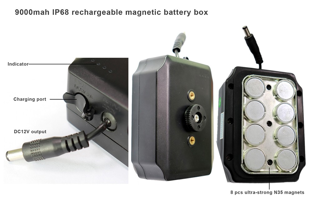 9000-mAh-Magnetbatterie zur Stromversorgung der Rückkamera