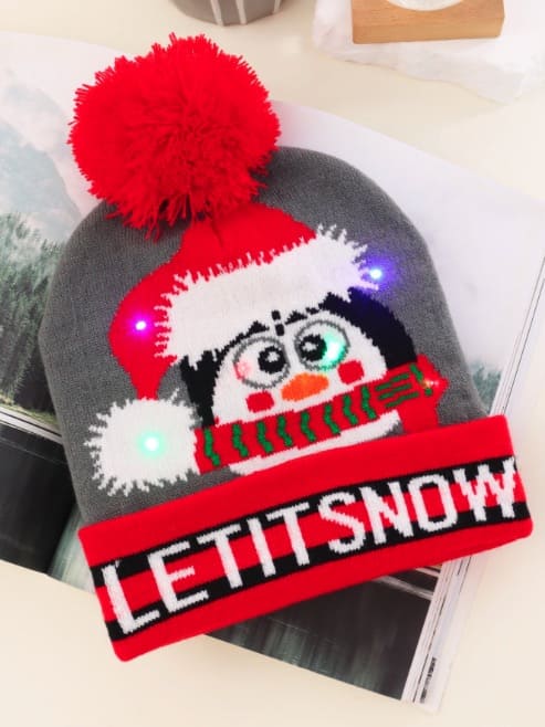 Weihnachts-LED-Mütze, lass es schneien