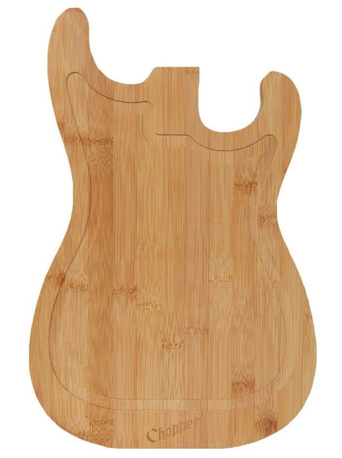 Holzschneidebrett in Form einer Gitarre