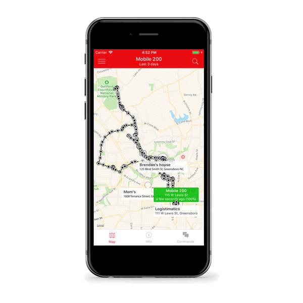 Qbit Tracker mit Smartphone