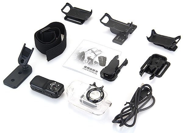 Sport-Kamera mit IR LED, 10m wasserdicht, Multi-Zubehör