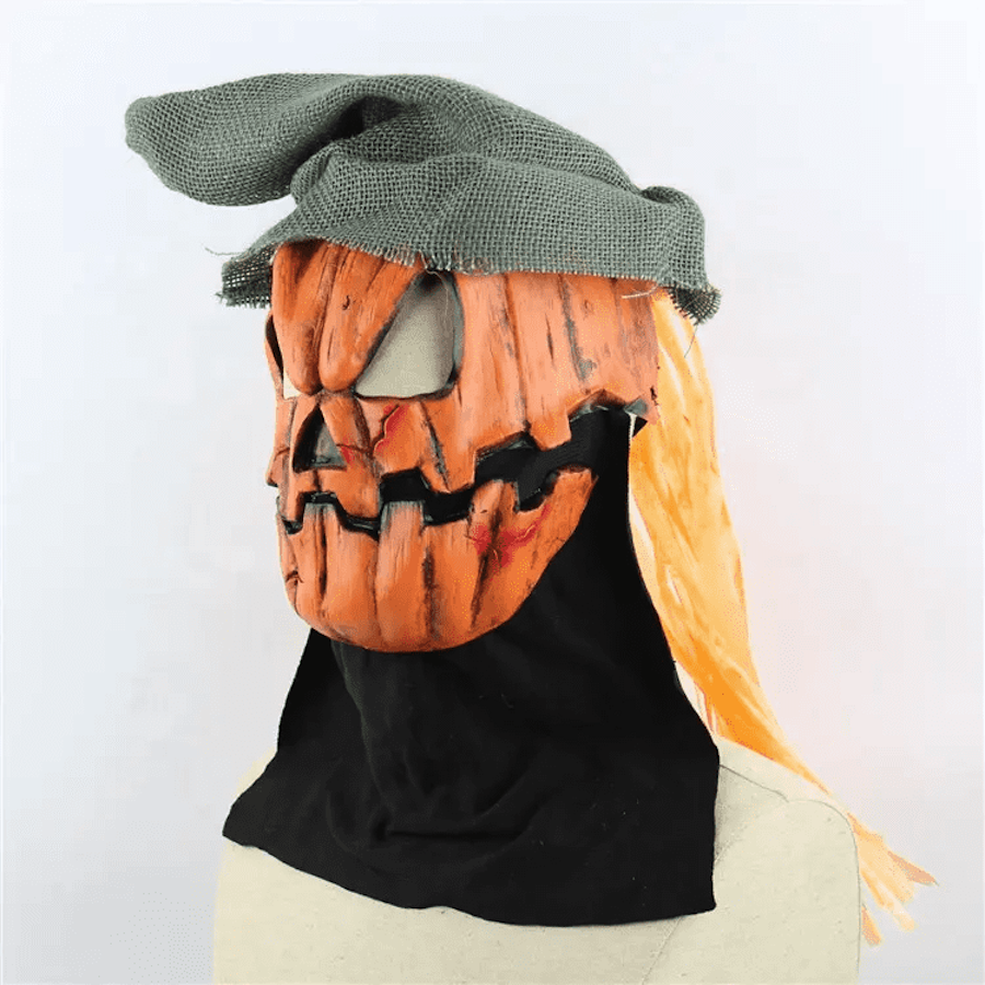 Gruselige Halloween-Kürbis-Gesichtsmaske