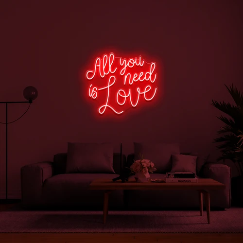 Beleuchtetes LED-Schild ALL YOU NEED IS LOVE