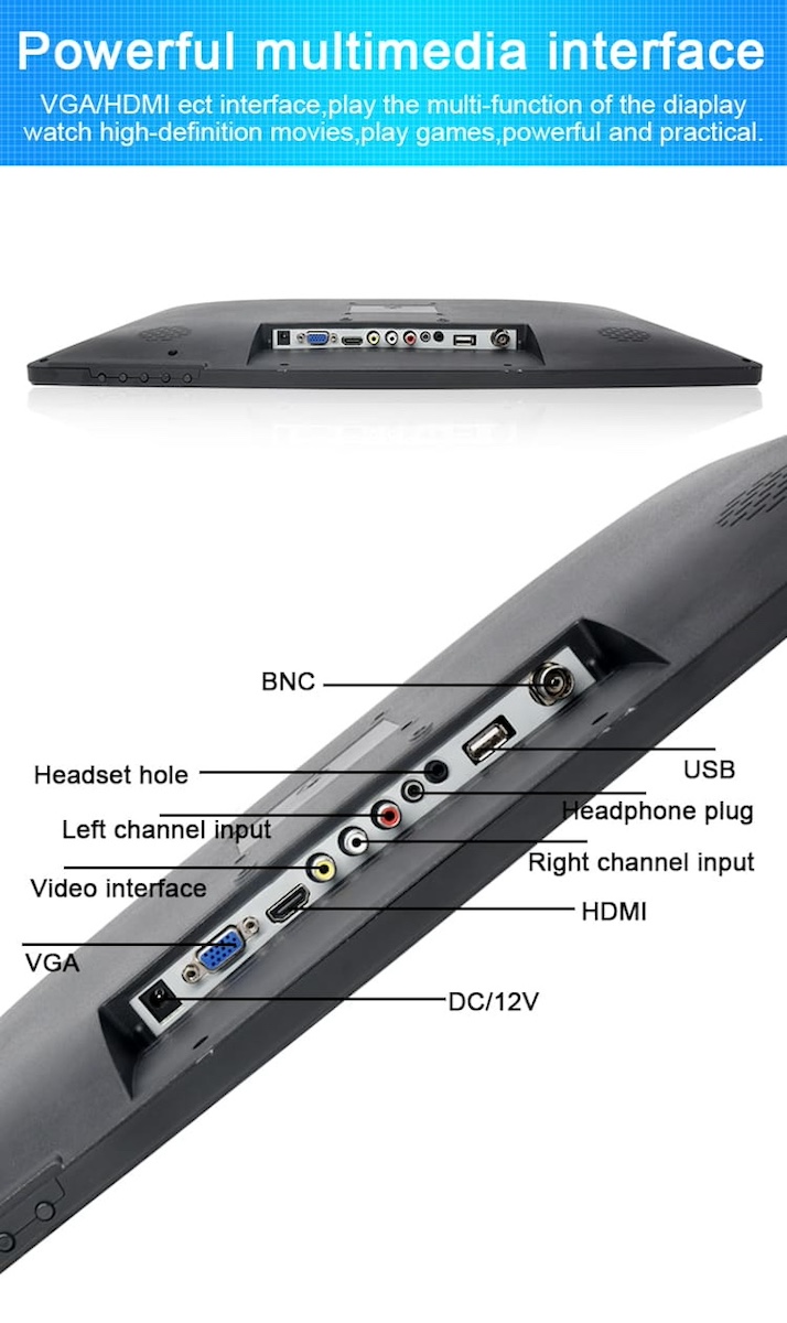 Full HD-Monitor TFT LCD Monitor LED mit BNC für Kameras