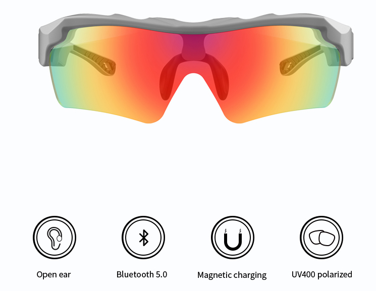 Intelligente Fahrradbrille für den Sport mit Bluetooth-Unterstützung