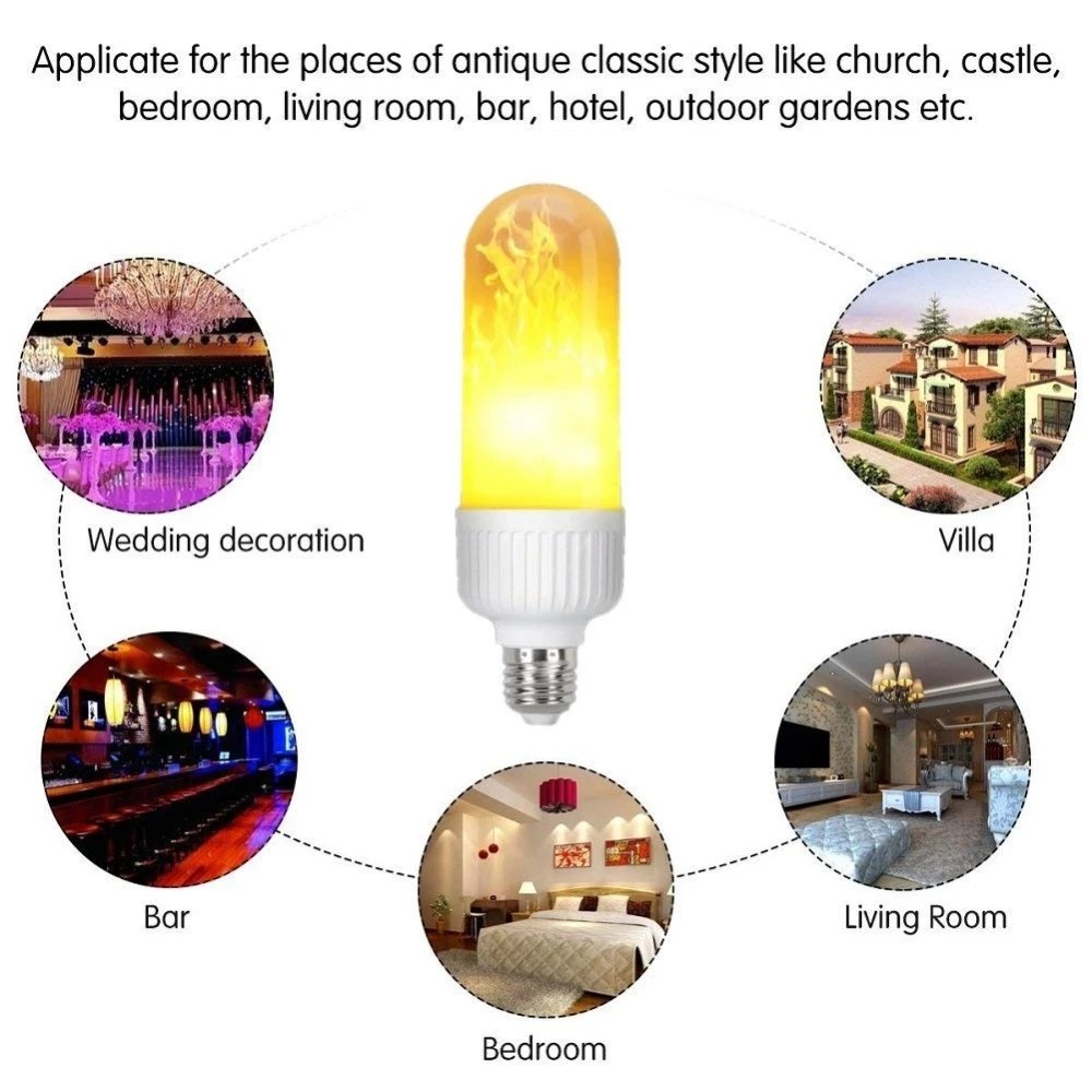 LED-Feuerbirne – imitiert die Flamme eines Feuers