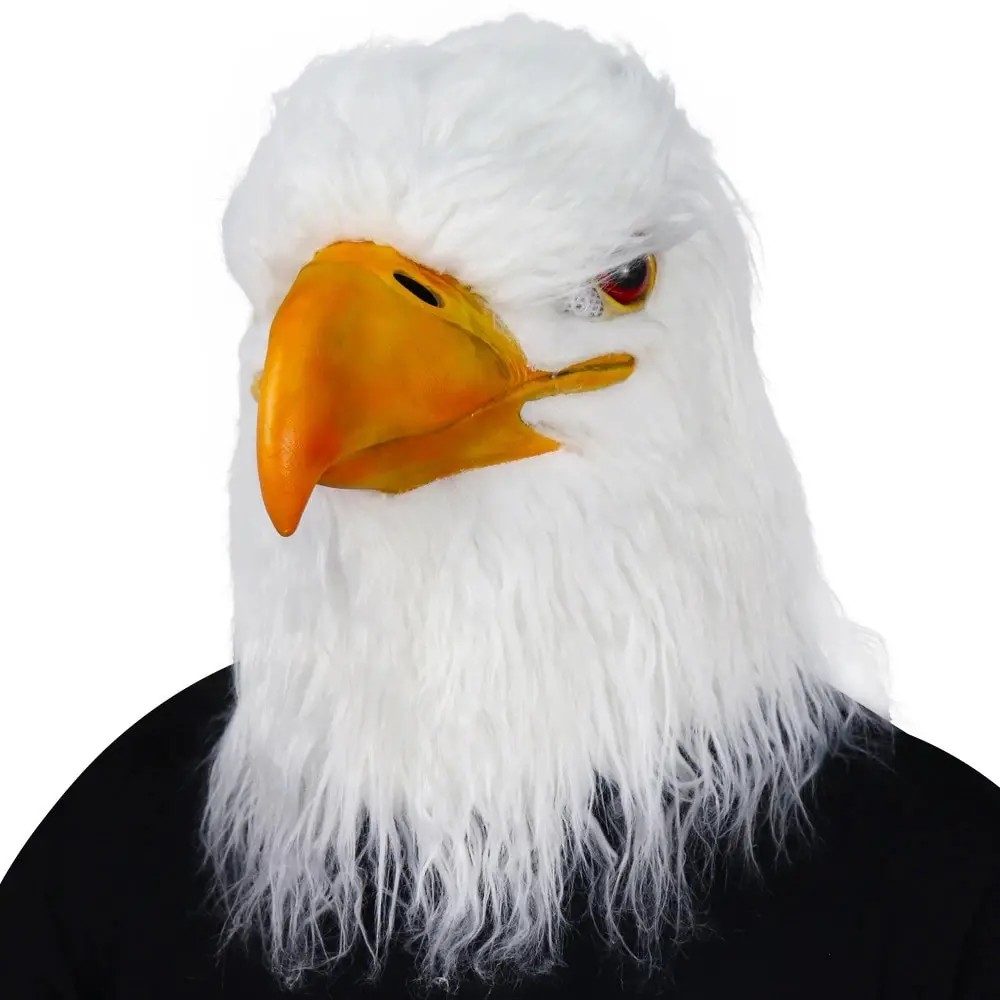 weißer Adler Silikonmaske Gesicht Kopf