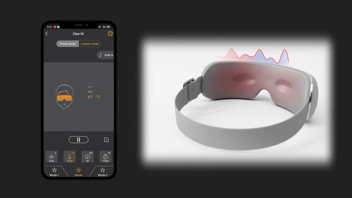 Vibrierende Brille mit smarter Technik und Bluetooth-Verbindung