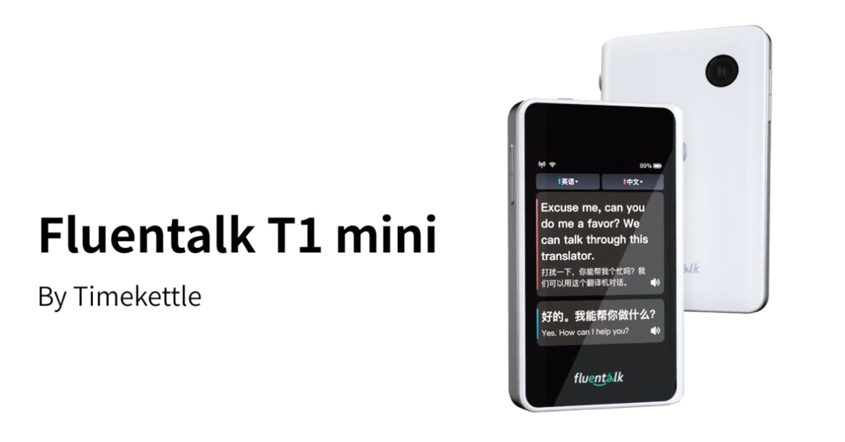 Fluentalk T1 mini Timekettle – tragbarer Reiseübersetzer