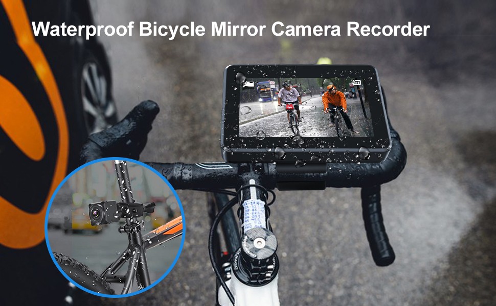 Wasserdichte Fahrradkamera IP68 mit Monitor mit Aufzeichnung