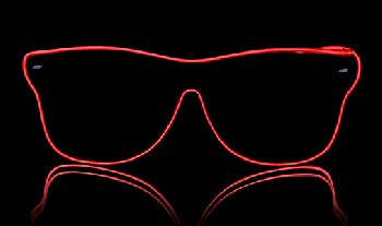 roten Sonnenbrillen