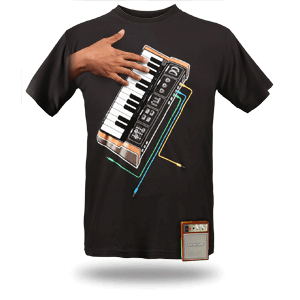 T-Shirt sind Klavier spielen