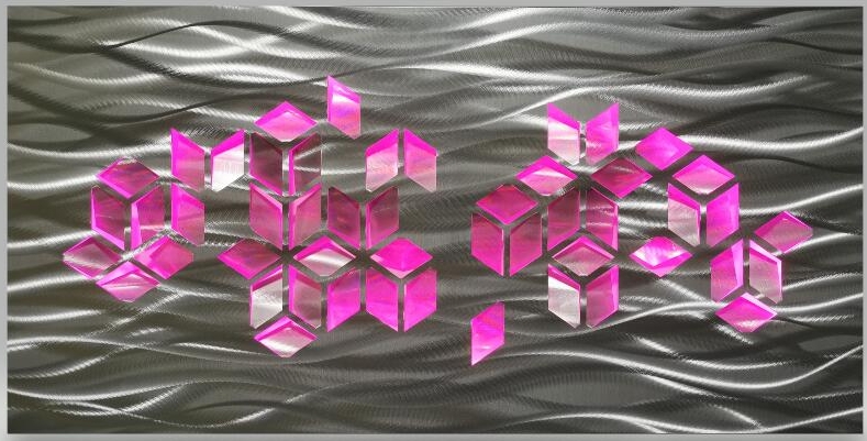 3D-Metall-Aluminium-Malerei mit LED-Hintergrundbeleuchtung
