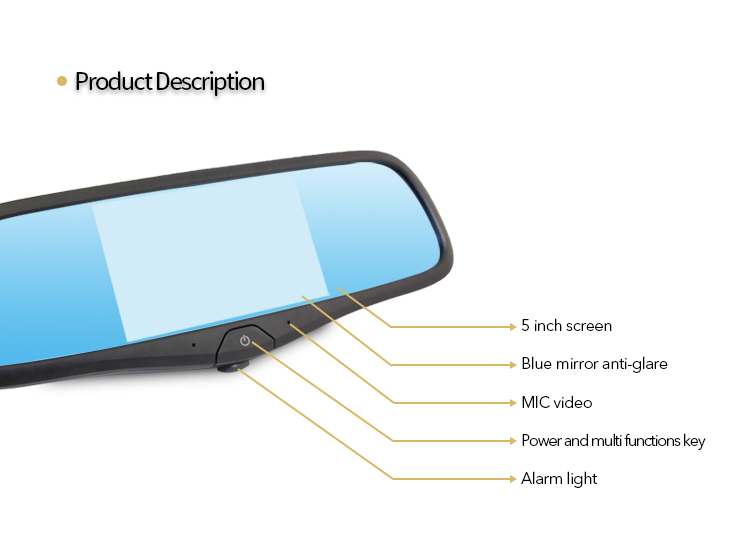 Multifunktionsspiegel mit 5 "Touchscreen