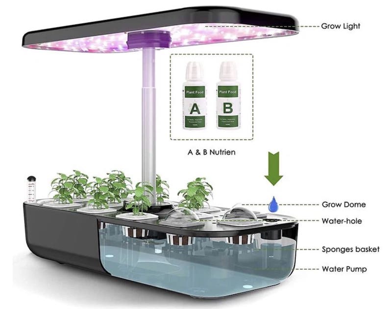 LED GROW-Lampe (Hydrokultur) für den Pflanzenanbau – Kit mit 12 Kapseln