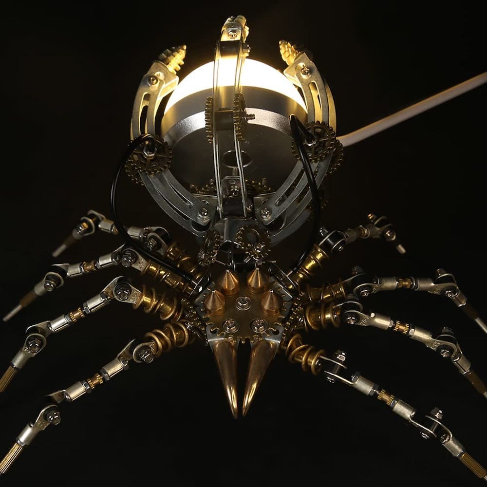 3D-Modell eines Spinnenpuzzles aus Metall