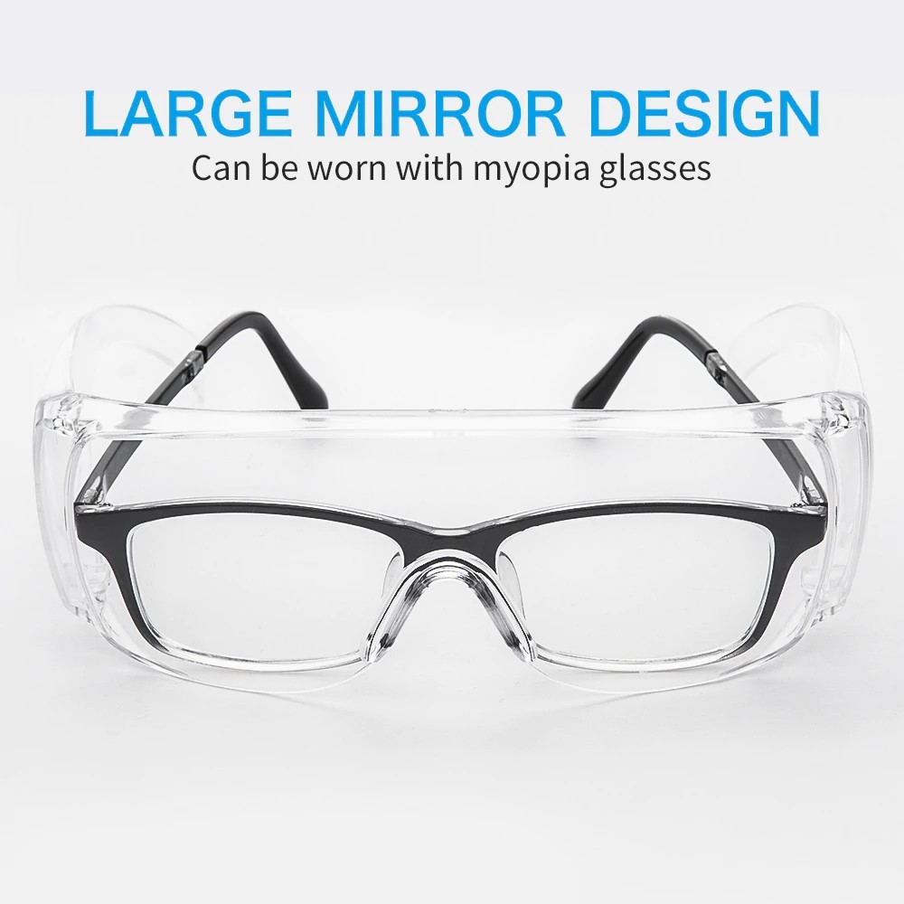 transparente Schutzbrille gegen Viren