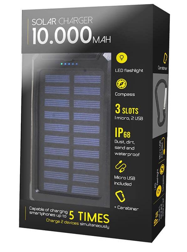 Tragbares Solarladegerät 10000 mAh Handy