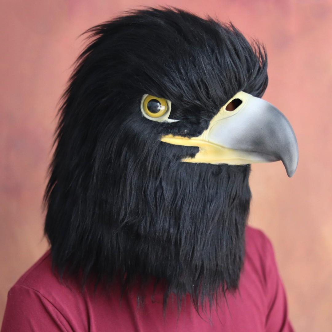 schwarze Gesichtsmaske mit amerikanischem Adler für Halloween