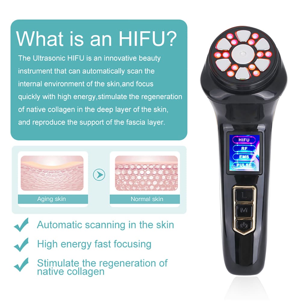 Puls-Facelifting gegen Falten Mini-HIFU-Gerät
