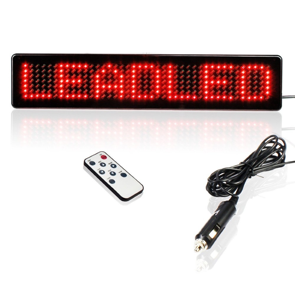 12V Auto-LED-Schild, WiFi, programmierbare Anzeigetafel für