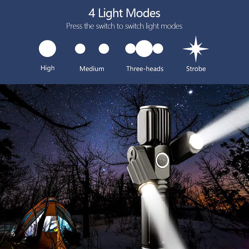 Taschenlampe zur Beleuchtung mit 4 Beleuchtungsmodi
