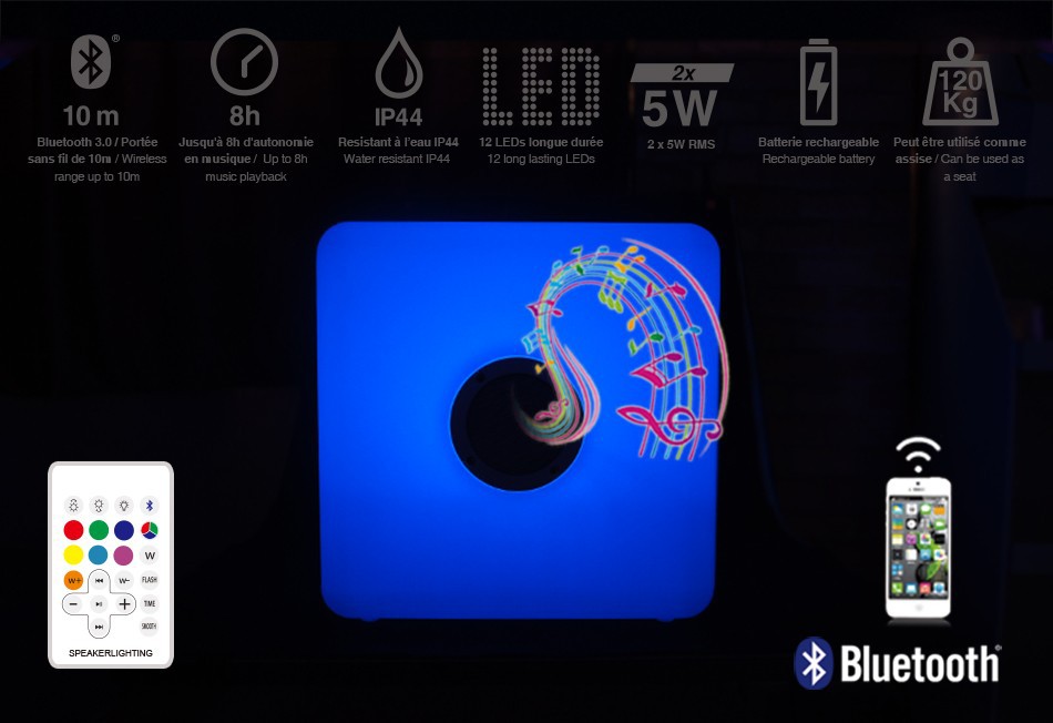 Bluetooth leuchtender LED-Gartenlautsprecher