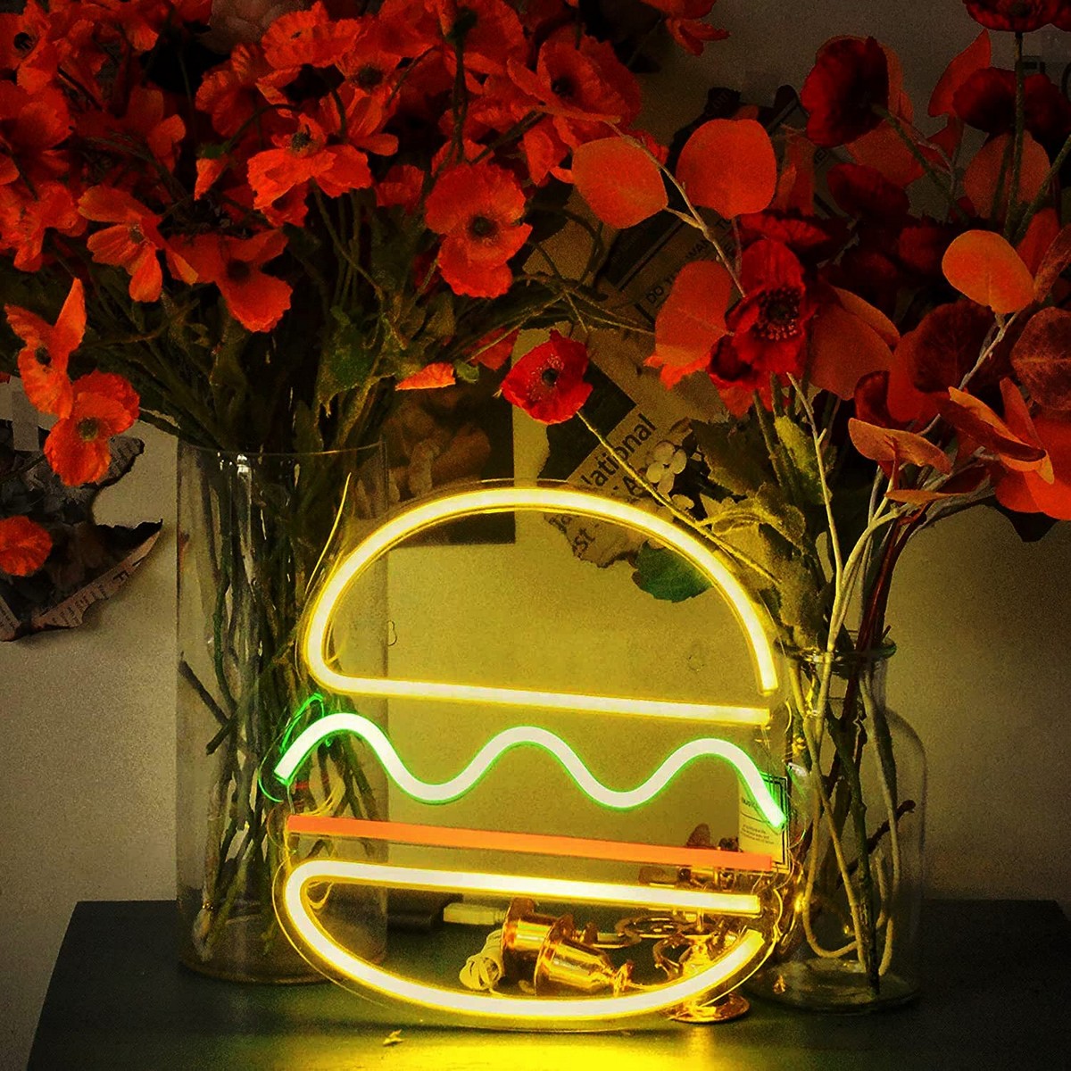Lichtlogo Neon Restaurant LED-Platine - Burger Hamburger