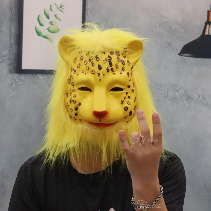 Leoparden Latex Gesichtsmasken für Karneval Halloween