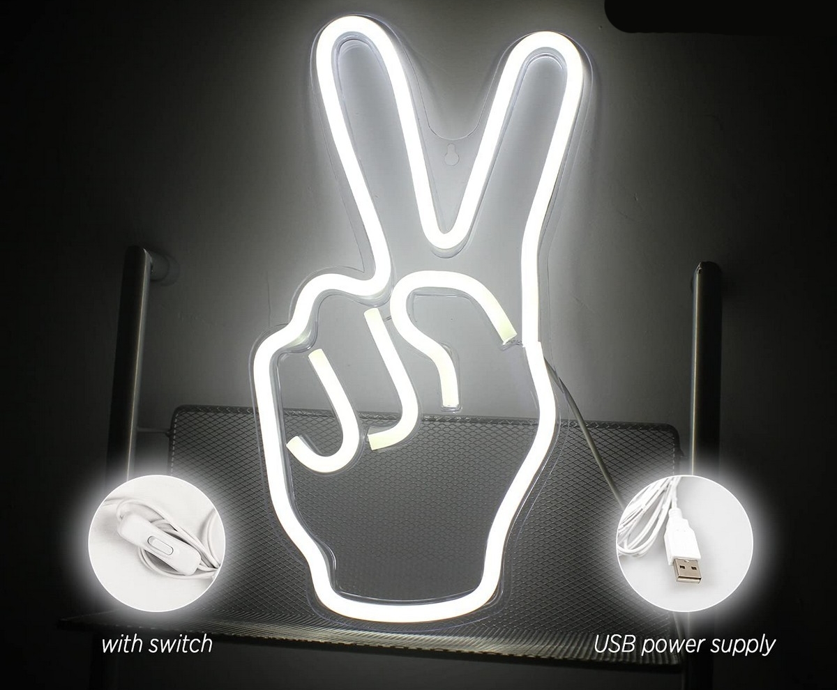 Neonschild Frieden leuchtende Beleuchtung LED